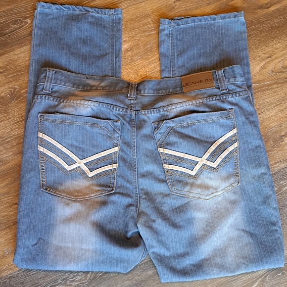 40 Waist Jeanetix Blue Jeans - Picture 3 of 6
